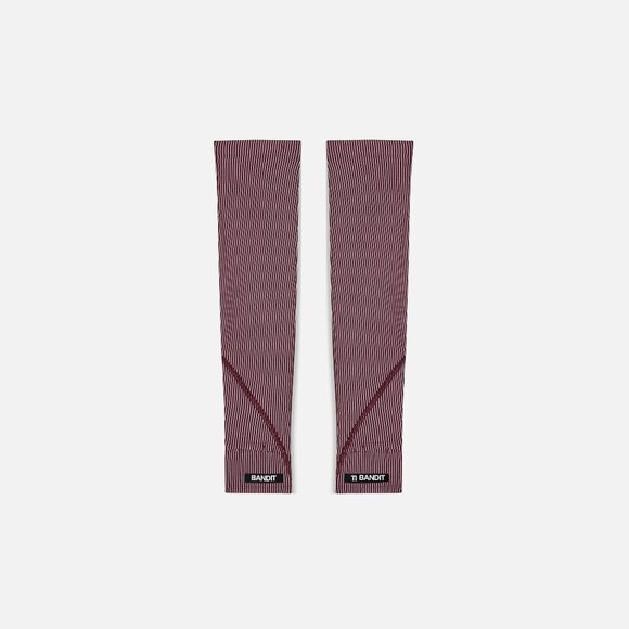 RARE/NEW Bandit Running Striped Cadence Compression Run Unisex Arm Sleeves Port - Picture 3 of 7